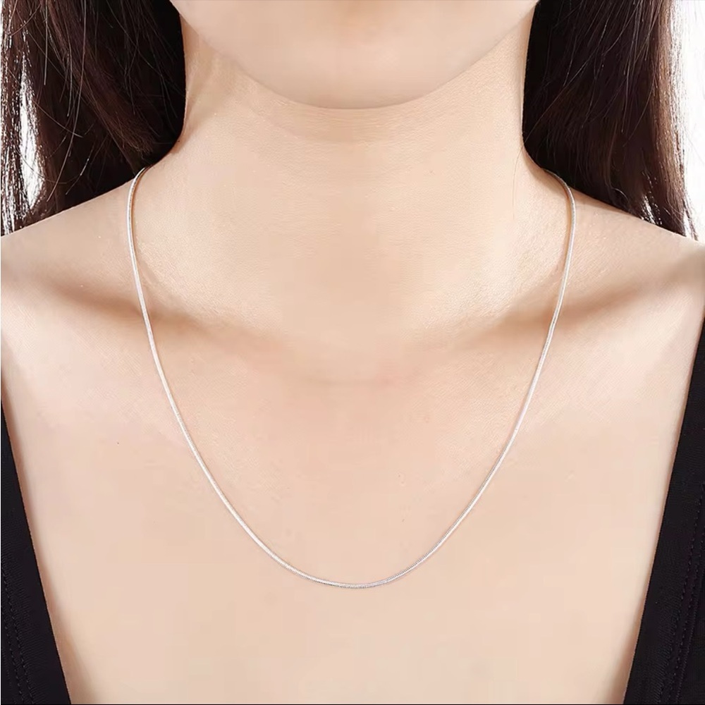 925 Sterling Silver Snake Chain Necklace - Picture 5 of 12